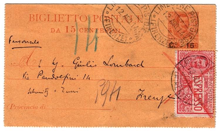REGNO DITALIA - B 9, 15/20 c. Floreale - ... 