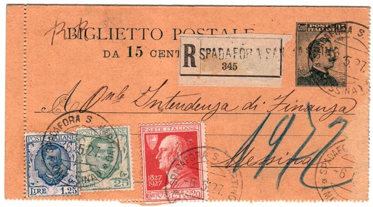 REGNO DITALIA - B 13, 15 c. Michetti su ... 