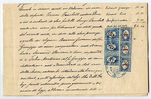 SEGNATASSE - Segnatasse 1 l., striscia di 3 ... 