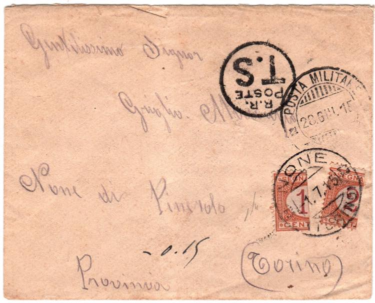 SEGNATASSE - Dalla Posta Militare 20 GIU 15 ... 