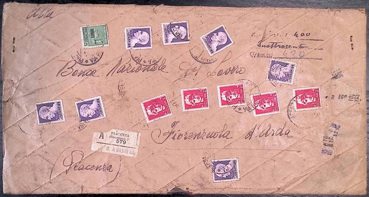 R.S.I. - Assicurata 400 lire da Piacenza ... 