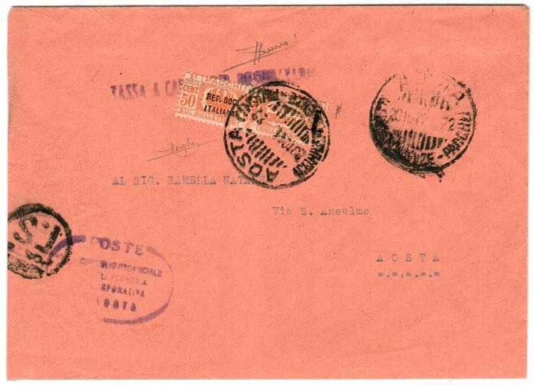 R.S.I. - Pacchi postali R.S.I. 50 c. usato ... 