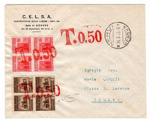 R.S.I. - Mon. distrutti 5 + 20 c. in ... 