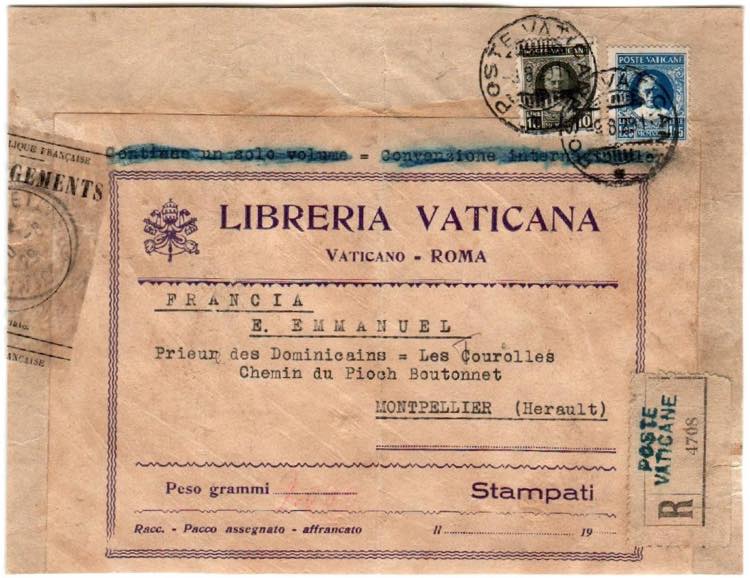 VATICANO - Brano di pacco della libreria ... 