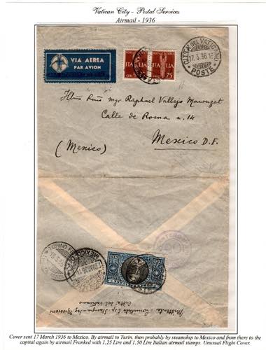 VATICANO - Lettera aerea dal Vaticano ... 