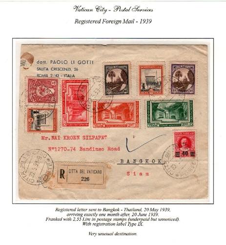 VATICANO - Racc. dal Vaticano 20.5.39 a ... 