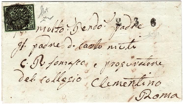 FERROVIARI - Lettera del 2 GIU 1858 per Roma ... 