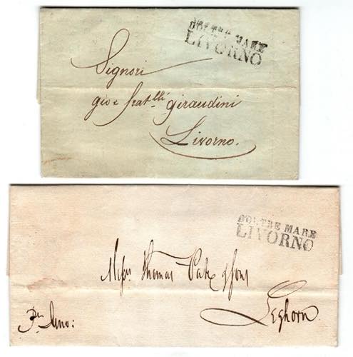 VIE DI MARE TRANSATLANTICHE - Due lettere, ... 