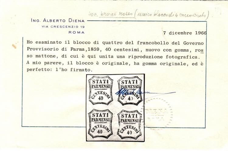 PARMA - Governo Provvisorio 40 c. ... 