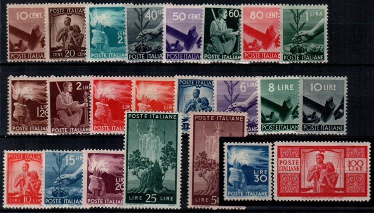 POSTA ORDINARIA - Democratica 23 val. cpl. ... 