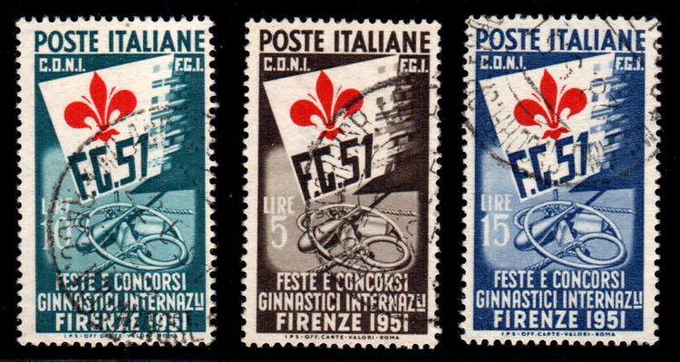 POSTA ORDINARIA - Ginnici 3 val. cpl. ... 