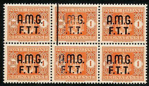 SERVIZI VARI - Segnatasse 1 l. blocco di 6 ... 