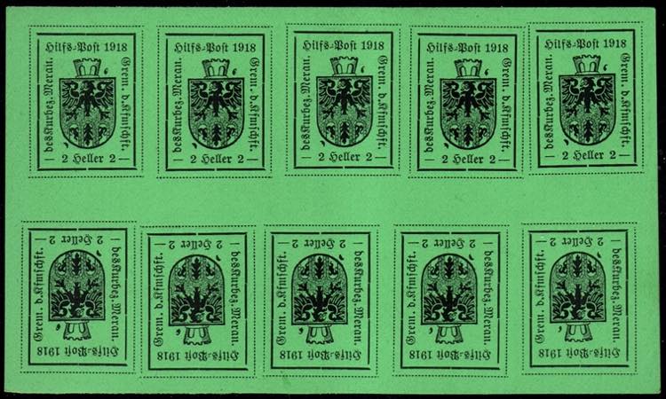 OCCUPAZIONI I GUERRA - Merano - foglietto 2 ... 