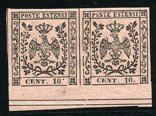 MODENA - II emissione 10 c. varietà punto ... 