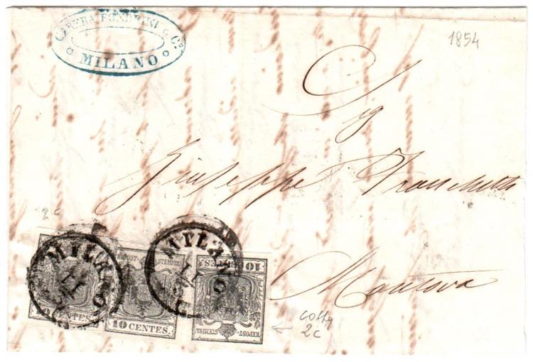 LOMBARDO VENETO - Da Milano 11.3 (54) a ... 