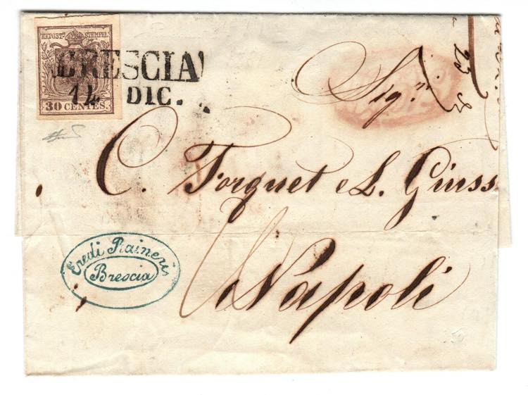 LOMBARDO VENETO - Da Brescia 14 DIC (1851) a ... 