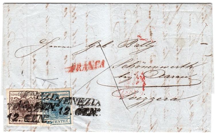 LOMBARDO VENETO - Da Venezia 12 GEN (53) a ... 