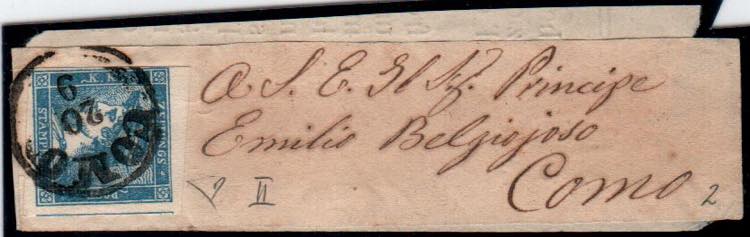 LOMBARDO VENETO - Fascetta per giornali da ... 