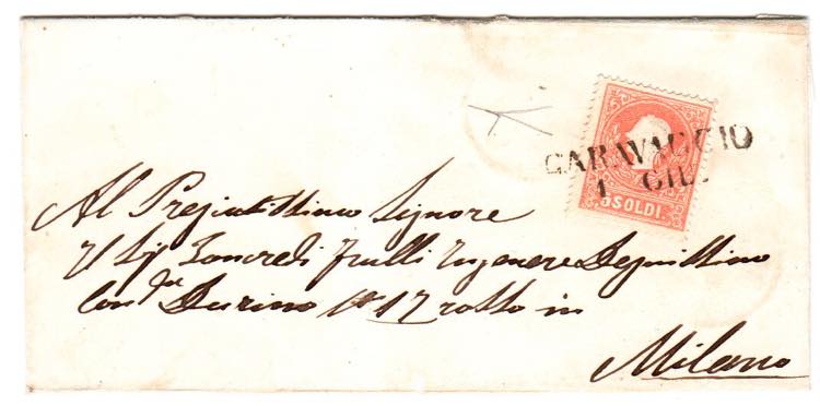 LOMBARDO VENETO ANNULLAMENTI - CARAVAGGIO 1 ... 