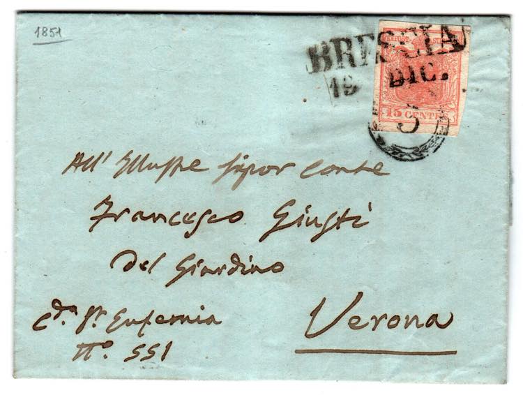 LOMBARDO VENETO ANNULLAMENTI - Lettera con ... 