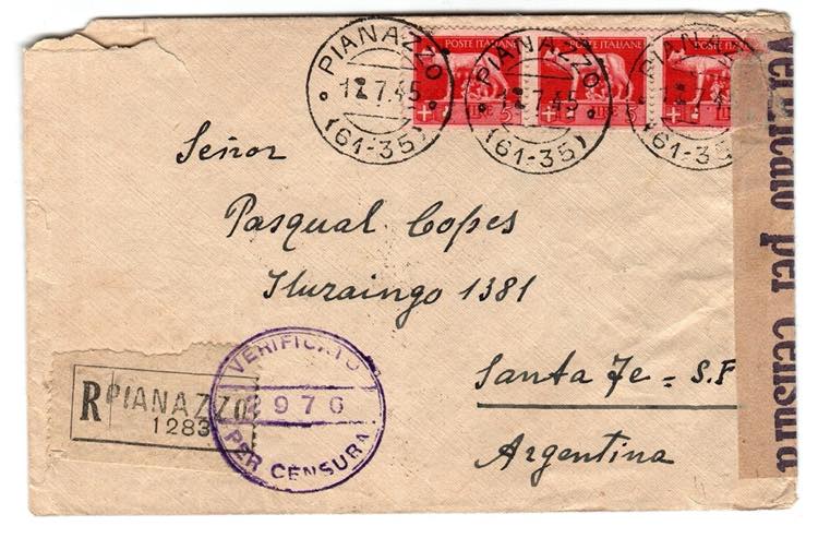 LUOGOTENENZA - Racc. da Pianazzo 12.7.45 in ... 