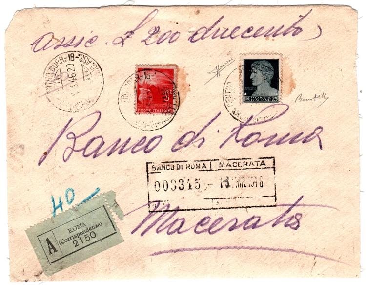 LUOGOTENENZA - Frontespizio di assic. da 200 ... 