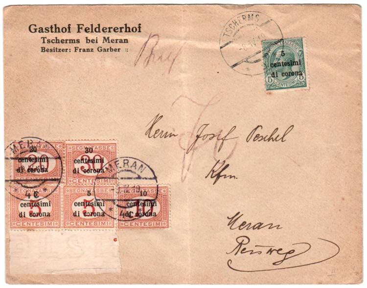 OCC. I GUERRA - TERRE REDENTE - Da Tschermes ... 