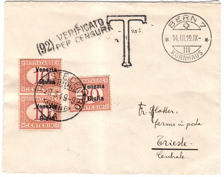 OCC. I GUERRA - TERRE REDENTE - Da Berna ... 