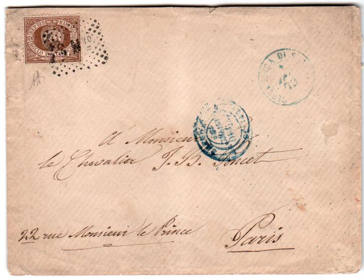 SAN MARINO - Stemma 30 c. bruno ann. a punti ... 