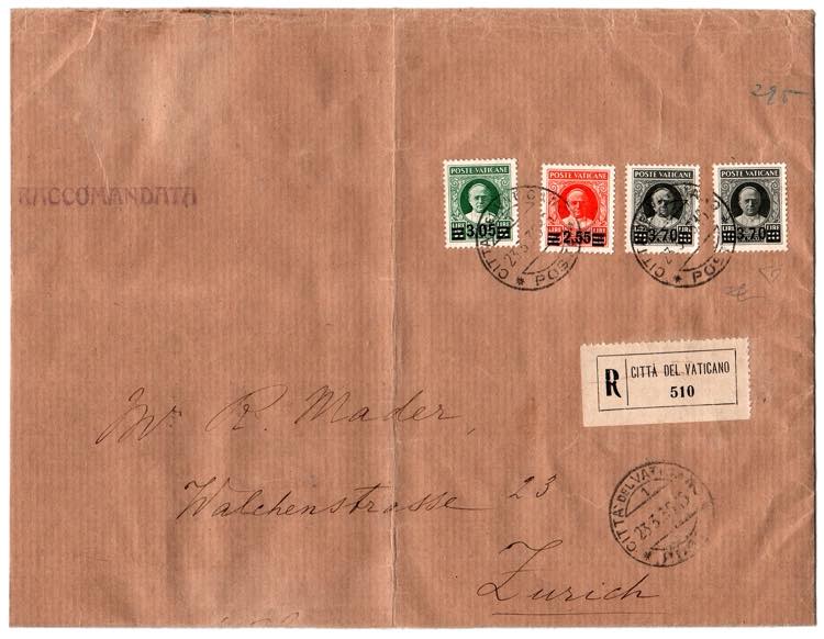 VATICANO - Racc. dal Vaticano 23.3.35 a ... 