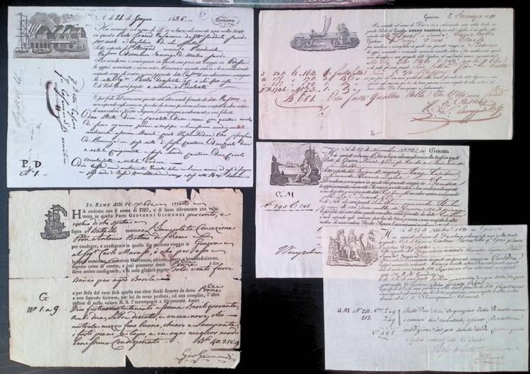 VIE DI MARE - 21 Polizze di carico Marittimo ... 