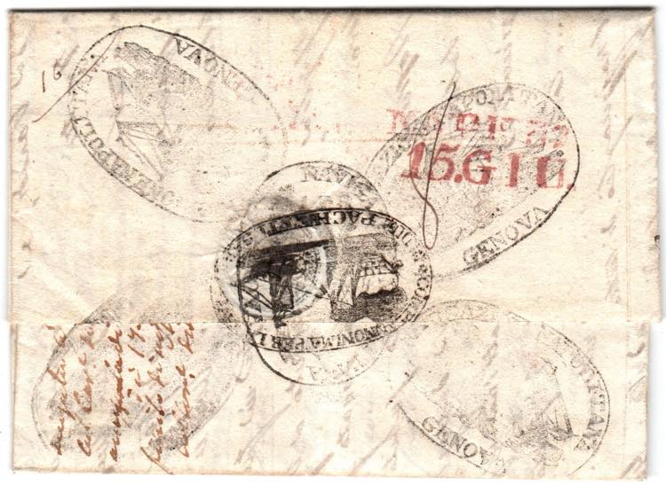 VIE DI MARE - Splendida lettera da Genova 12 ... 