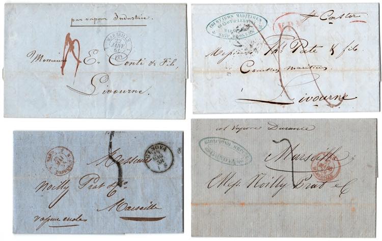 VIE DI MARE - 12 lettere con manoscritti dei ... 