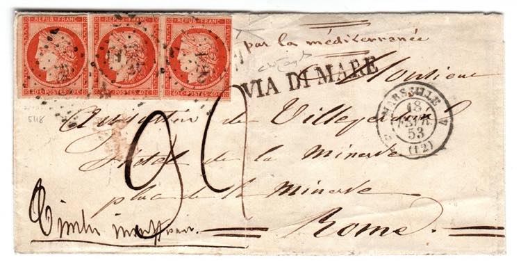 VIE DI MARE - Da Marsiglia 18 FEB 53 a Roma ... 