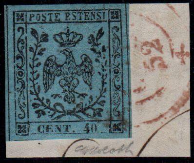 MODENA - I emissione 40 c. celeste (5) con ... 