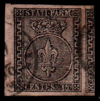 PARMA - I emissione 15 c. rosa (3) bordo di ... 