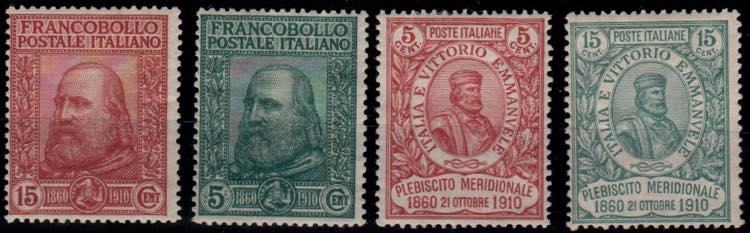 VITTORIO EMANUELE III - Garibaldi 4 val. ... 