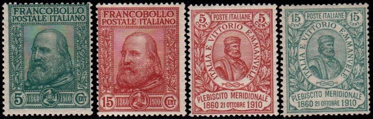 VITTORIO EMANUELE III - Garibaldi 4 val. ... 