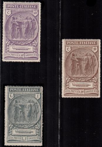 VITTORIO EMANUELE III - Camicie Nere 3 val. ... 