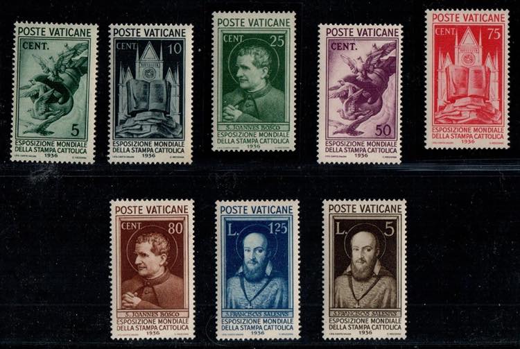 VATICANO - Stampa Cattolica 8 val. cpl. ... 