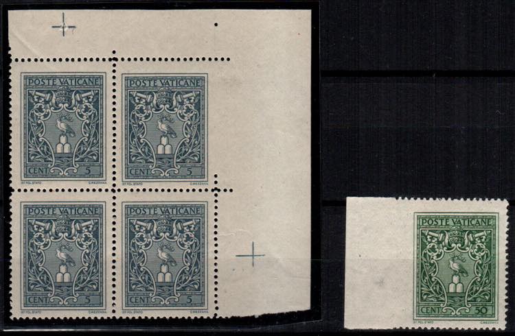 VATICANO - Medaglioncini 50 c. non dent. a ... 