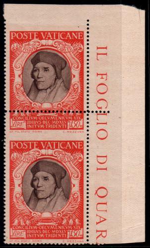 VATICANO - Concilio di Trento 1,50 l. coppia ... 