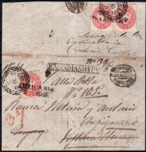 LOMBARDO VENETO - Fronte di raccomandata con ... 