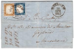 MISTE SARDEGNA-REGNO - Da Gerace 30 APR 1863 ... 