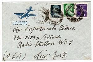 LUOGOTENENZA - Lettera aerea da Genova ... 