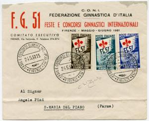 POSTA ORDINARIA - Ginnici 3 val. cpl. su ... 