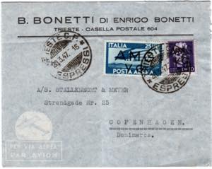 TRIESTE AMG-VG - Da Trieste 20.3.47 a ... 