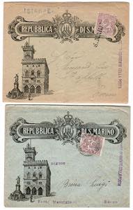 SAN MARINO - Due buste stampe conto ... 