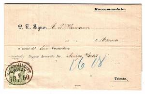 AUSTRIA - Recommandirt / Triest 9/12-1860 ... 