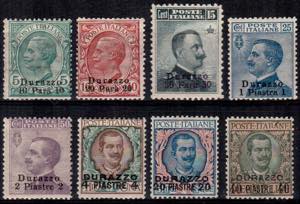 LEVANTE - Durazzo - serie 8 val. cpl. (1/8). ... 